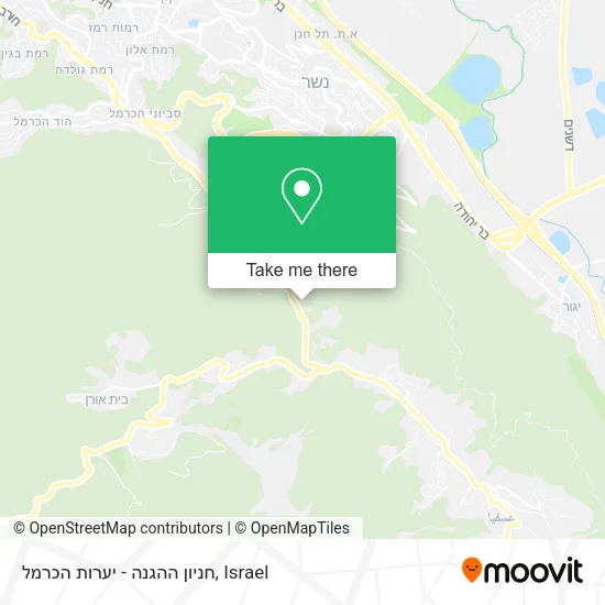 Карта חניון ההגנה - יערות הכרמל