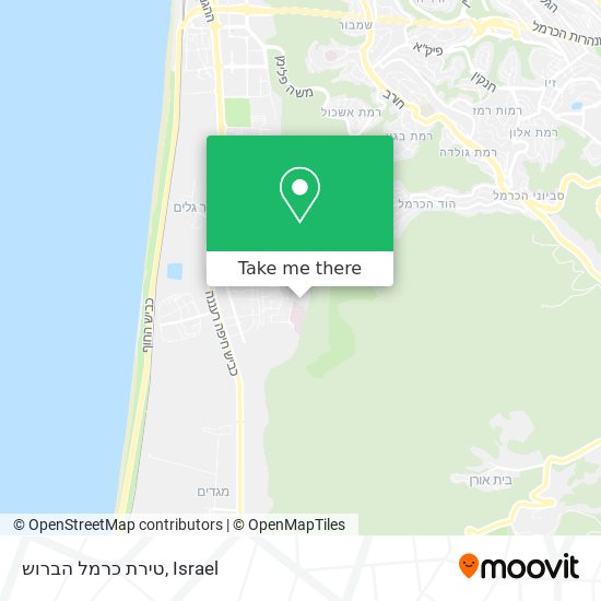 Карта טירת כרמל הברוש