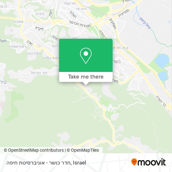 Карта חדר כושר - אוניברסיטת חיפה