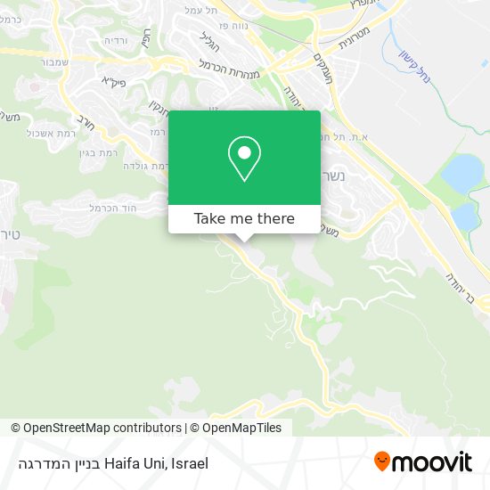 Карта בניין המדרגה Haifa Uni