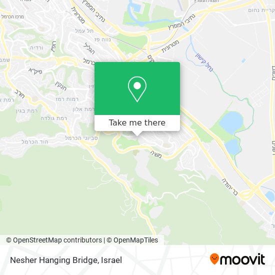 Nesher Hanging Bridge map