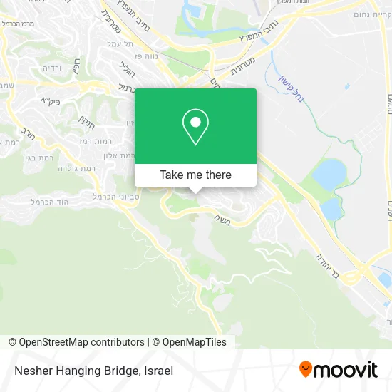 Карта Nesher Hanging Bridge