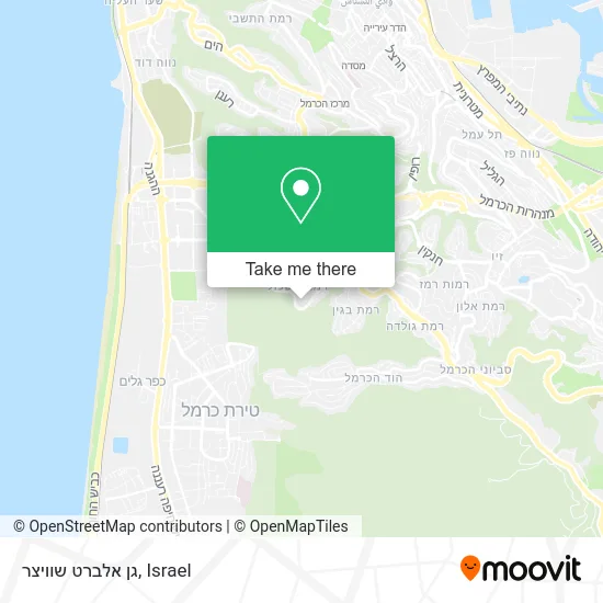 Карта גן אלברט שוויצר