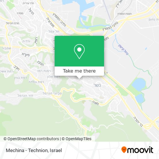 Mechina - Technion map