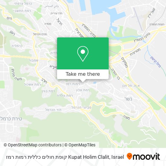 קופת חולים כללית רמות רמז Kupat Holim Clalit map