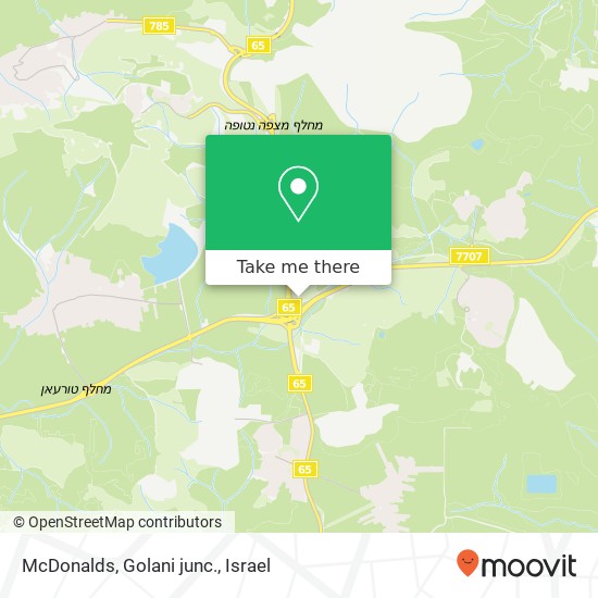 McDonalds, Golani junc. map