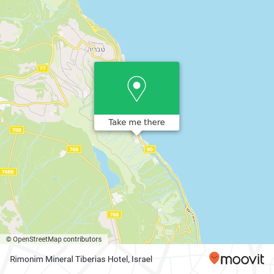 Rimonim Mineral Tiberias Hotel map