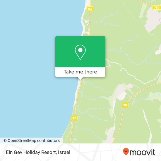 Ein Gev Holiday Resort map