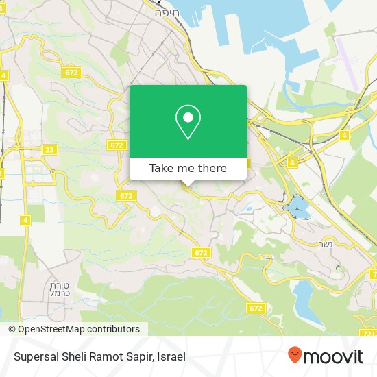 Supersal Sheli Ramot Sapir map