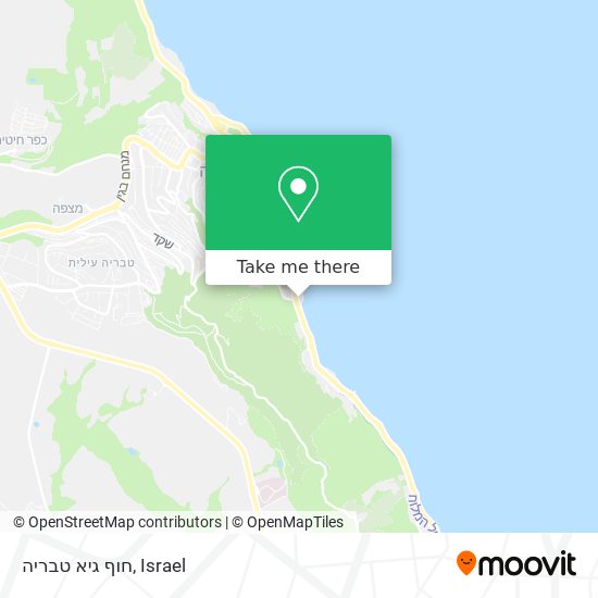 חוף גיא טבריה map