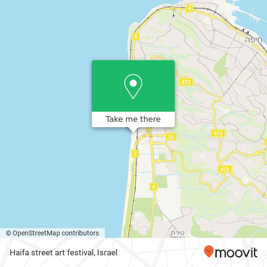 Карта Haifa street art festival