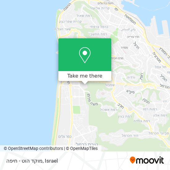Карта מוקד הוט - חיפה