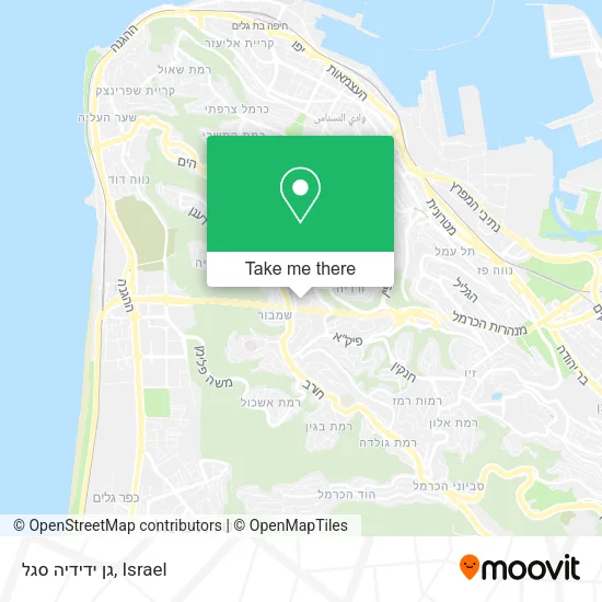 Карта גן ידידיה סגל