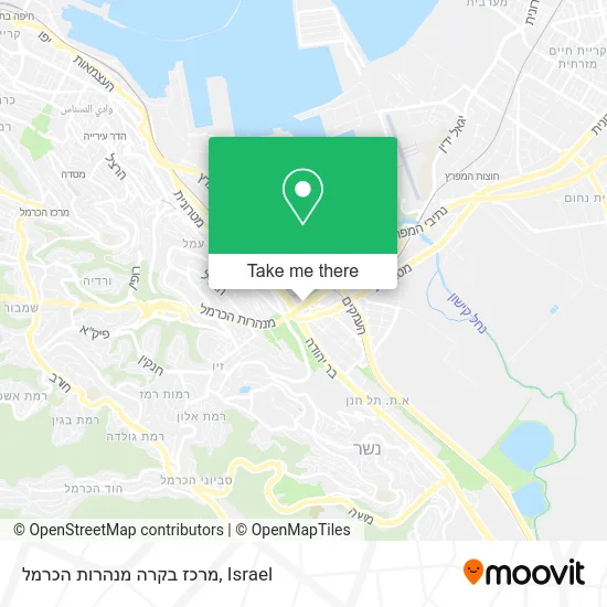 Карта מרכז בקרה מנהרות הכרמל