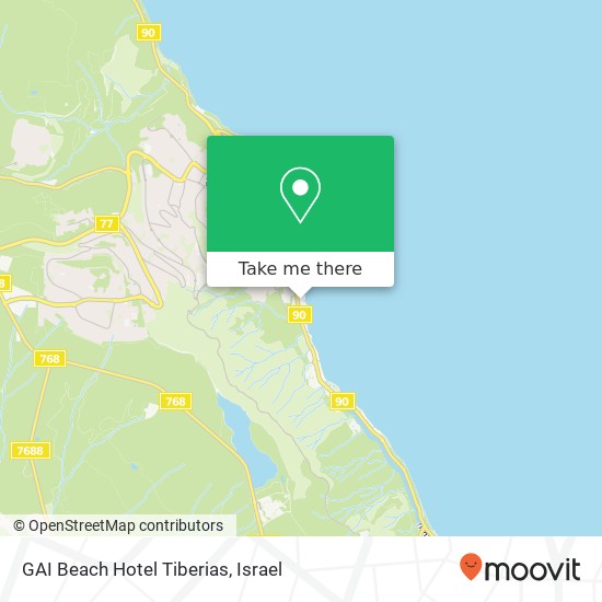 GAI Beach Hotel Tiberias map