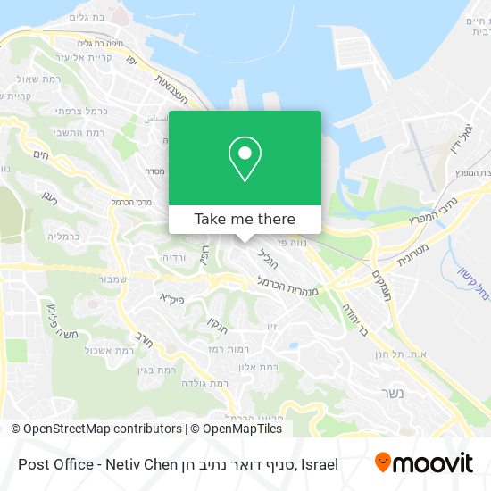 Post Office - Netiv Chen סניף דואר נתיב חן map