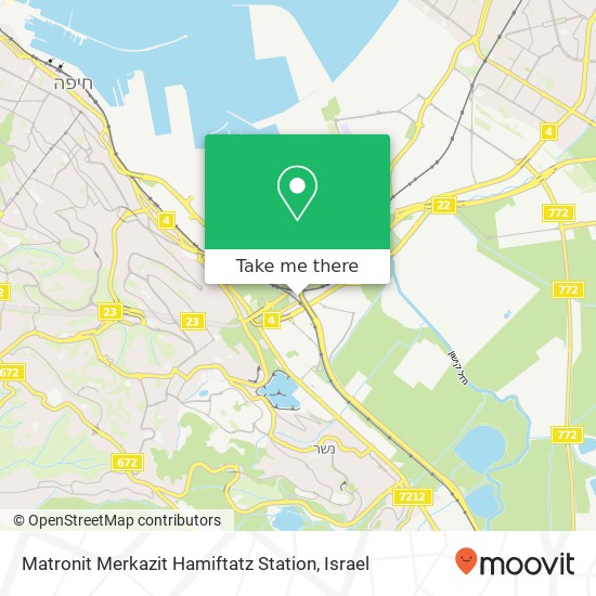 Карта Matronit Merkazit Hamiftatz Station