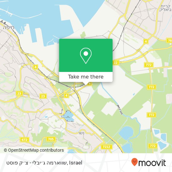 שווארמה ג׳יבלי - צ׳ק פוסט map