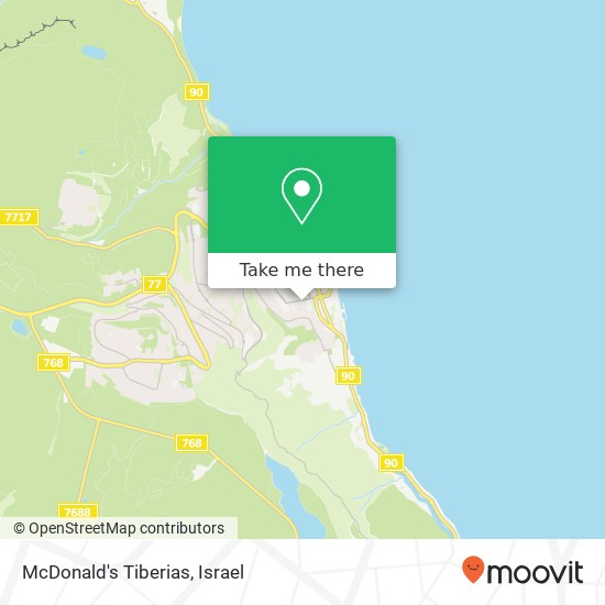 Карта McDonald's Tiberias