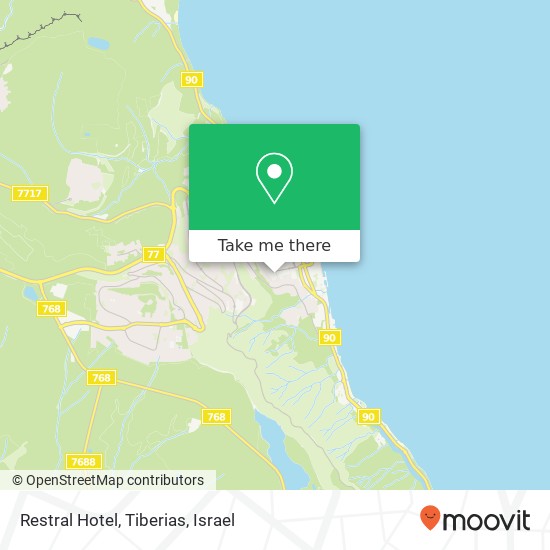 Restral Hotel, Tiberias map