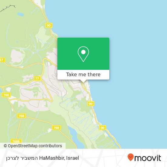 המשביר לצרכן  HaMashbir map