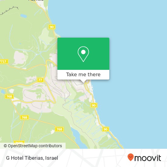 Карта G Hotel Tiberias