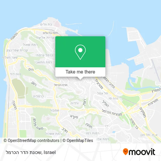 Карта שכונת הדר הכרמל