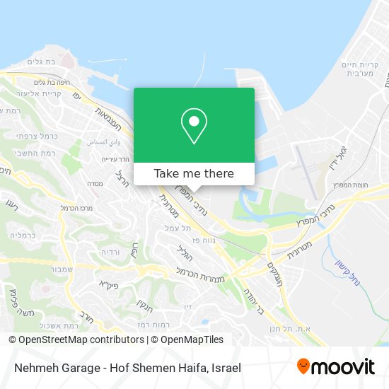 Карта Nehmeh Garage - Hof Shemen Haifa