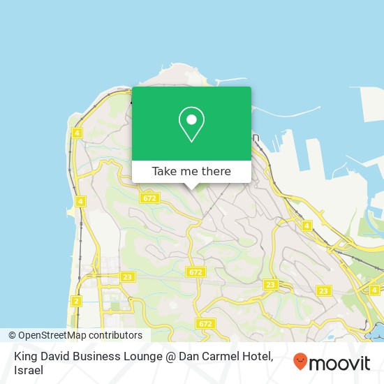 Карта King David Business Lounge @ Dan Carmel Hotel