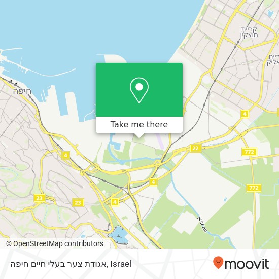 Карта אגודת צער בעלי חיים חיפה