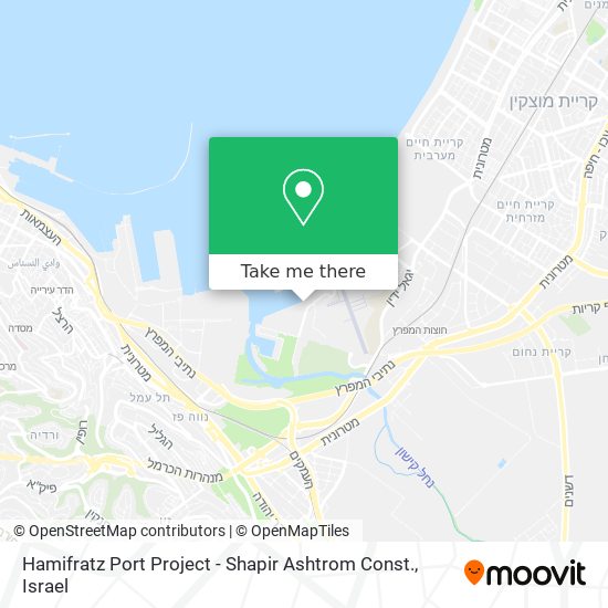 Hamifratz Port Project - Shapir Ashtrom Const. map