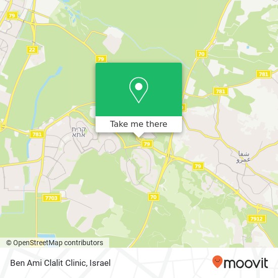 Карта Ben Ami Clalit Clinic