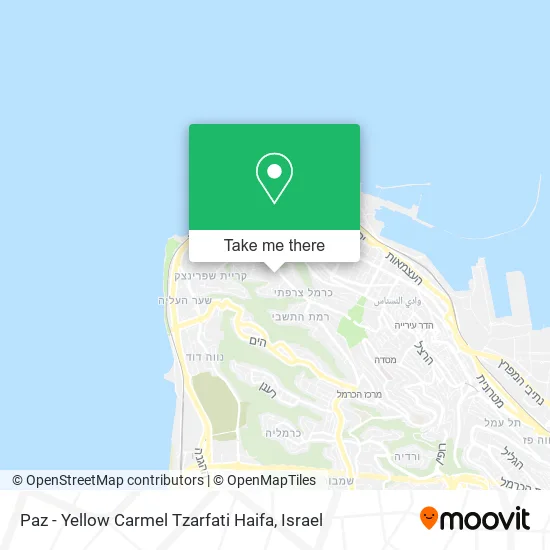 Карта Paz - Yellow Carmel Tzarfati Haifa