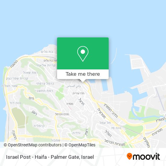 Israel Post - Haifa - Palmer Gate map