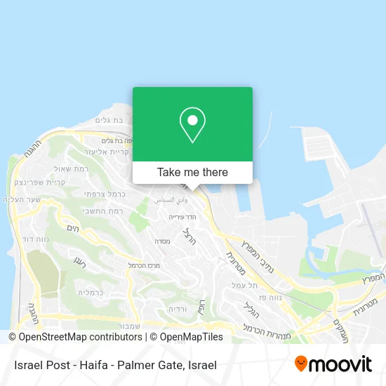 Israel Post - Haifa - Palmer Gate map