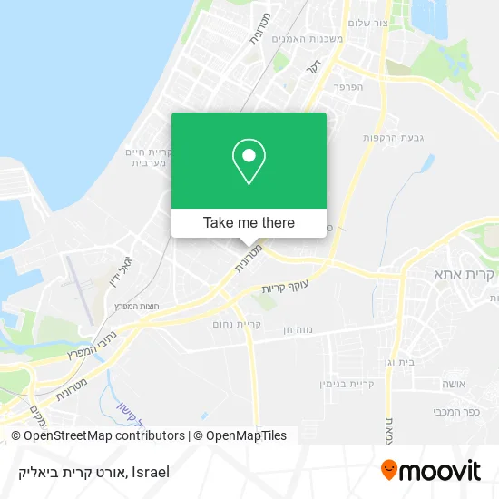 Карта אורט קרית ביאליק