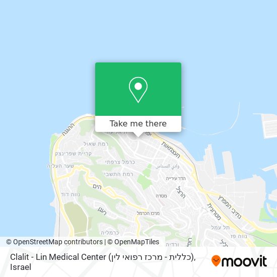 Карта Clalit - Lin Medical Center (כללית - מרכז רפואי לין)