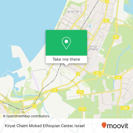 Kiryat Chaim Moked Ethiopian Center map