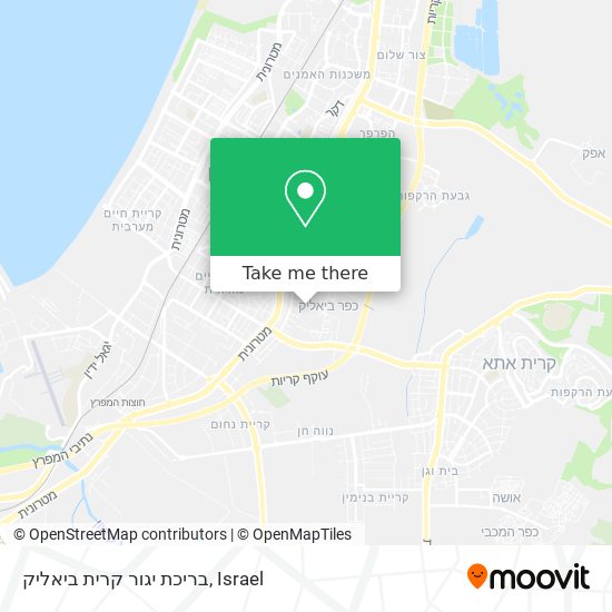 בריכת יגור קרית ביאליק map