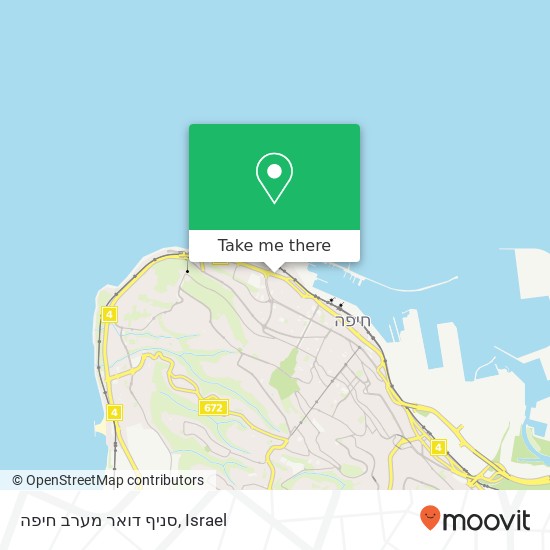Карта סניף דואר מערב חיפה