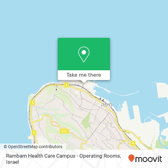 Карта Rambam Health Care Campus - Operating Rooms