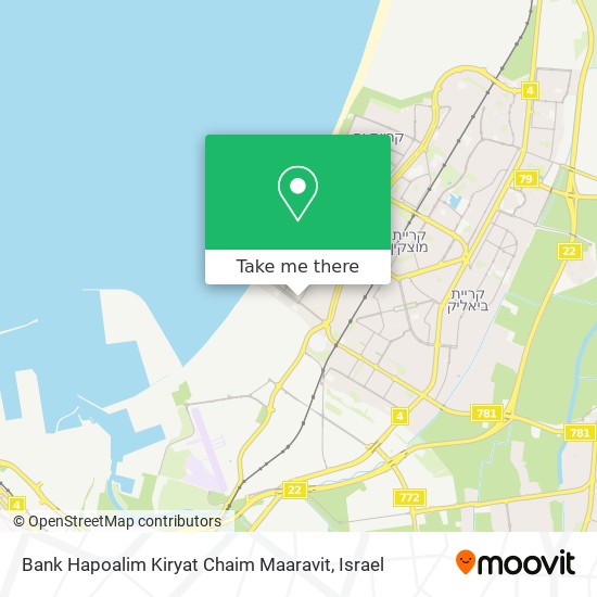 Карта Bank Hapoalim Kiryat Chaim Maaravit