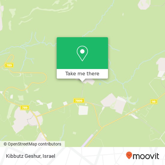 Kibbutz Geshur map