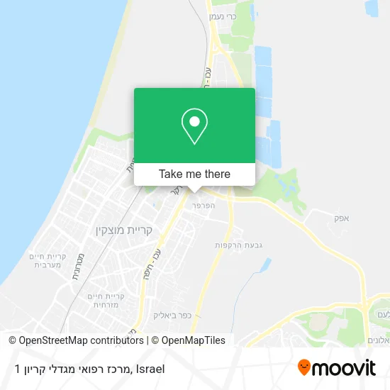 Карта מרכז רפואי מגדלי קריון 1