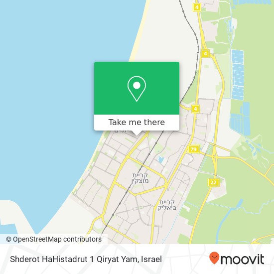 Карта Shderot HaHistadrut 1 Qiryat Yam