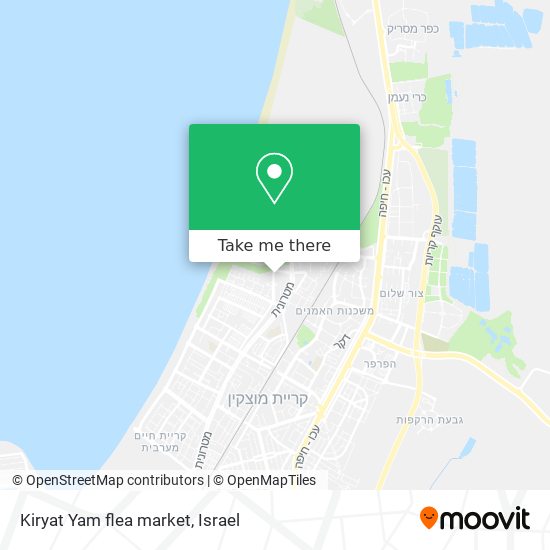 Карта Kiryat Yam flea market
