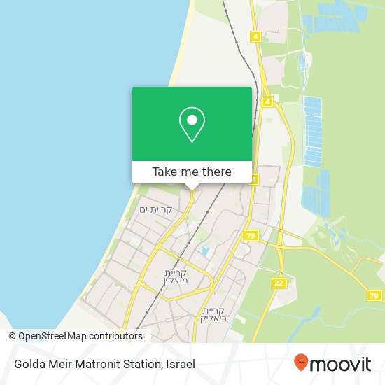 Golda Meir Matronit Station map