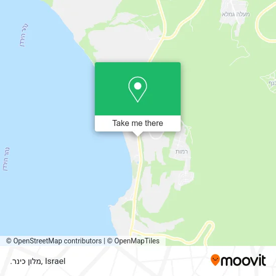 Карта .מלון כינר