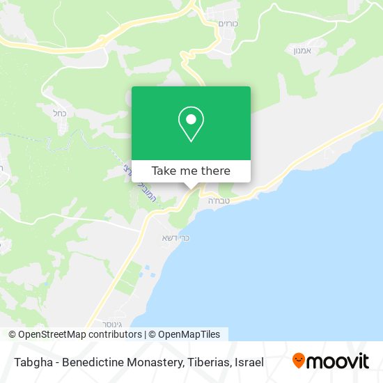Карта Tabgha - Benedictine Monastery, Tiberias