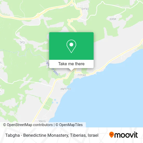 Карта Tabgha - Benedictine Monastery, Tiberias